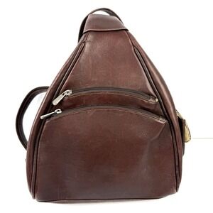 Piel Vintage Backpack Brown Leather Convertible Shoulder Bag Made‎ In Colombia